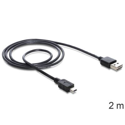 DeLOCK 85554 USB Kabel 2 m USB 2.0 USB A Mini-USB B Schwarz