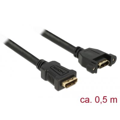 DeLOCK 85465 HDMI-Kabel 0,5 m HDMI Typ A (Standard) Schwarz
