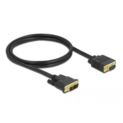 DeLOCK 86748 Videokabel-Adapter 1 m DVI VGA (D-Sub) Schwarz