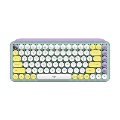 Logitech POP Keys Wireless Mechanical Keyboard With Emoji Keys Tastatur Bluetooth AZERTY Französisch Mintfarbe