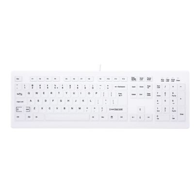 CHERRY AK-C8100F-UVS-W/BE Tastatur USB AZERTY Belgisch Weiß