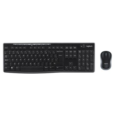Logitech Wireless Combo MK270 Tastatur Maus enthalten USB AZERTY Belgisch Schwarz