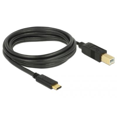 DeLOCK 83666 USB Kabel 3 m USB 2.0 USB C USB B Schwarz