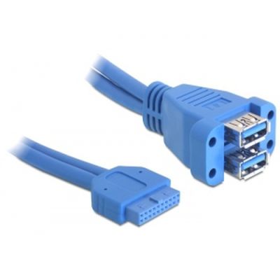 DeLOCK 82942 USB Kabel 0,45 m USB 3.2 Gen 1 (3.1 Gen 1) Blau