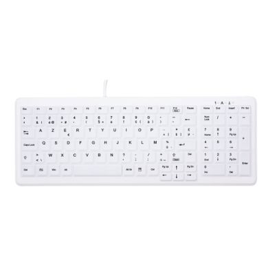 CHERRY AK-C7000 Tastatur USB AZERTY Belgisch Weiß