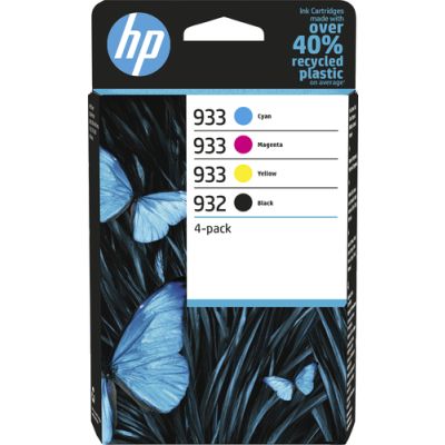 HP 932 Schwarz/933 Cyan/Magenta/Gelb Original-Druckerpatronen, 4er-Pack