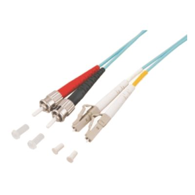 M-Cab LWL Duplex Jumper LC/ST 50/125µ, 1m, OM3, LSZH, aqua