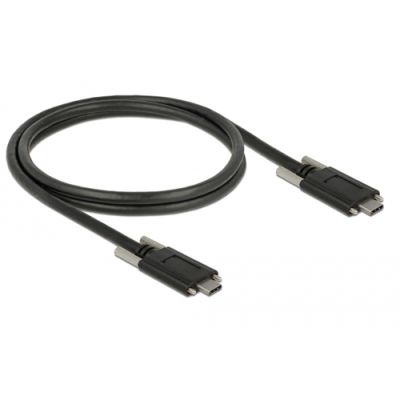 DeLOCK 83720 USB Kabel 1 m USB 3.2 Gen 2 (3.1 Gen 2) USB C Schwarz
