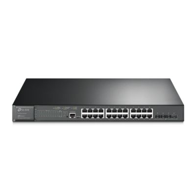 TP-Link JetStream 24-Port Gigabit L2+-Managed-PoE+-Switch mit 4 10G-SFP+-Slots