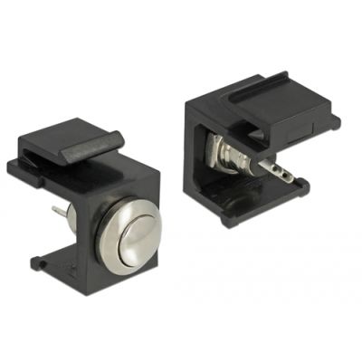DeLOCK 86402 Drahtverbinder Keystone LED Schwarz, Edelstahl