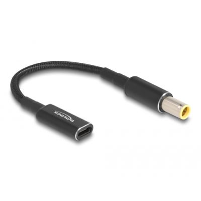 DeLOCK 60041 Stromkabel Schwarz 0,15 m USB C 7.9 x 5.5 mm