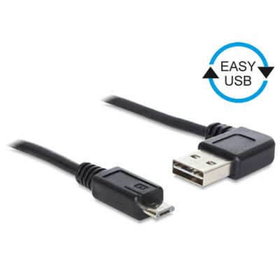 DeLOCK 0.5m, USB2.0-A/USB2.0 Micro-B USB Kabel 0,5 m USB A Micro-USB B Schwarz