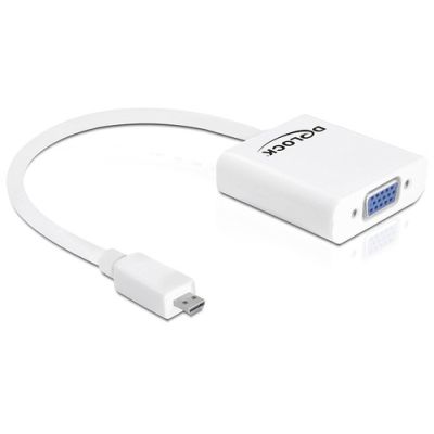 DeLOCK 65347 Videokabel-Adapter VGA (D-Sub) HDMI Typ D (Mikrofon) Weiß
