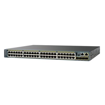 Cisco Catalyst C2960S48FPSL, Refurbished Managed L2 Gigabit Ethernet (10/100/1000) Power over Ethernet (PoE) 1U Schwarz