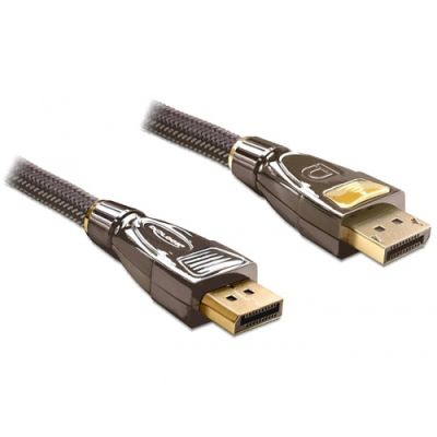 DeLOCK 82771 DisplayPort-Kabel 2 m Schwarz, Braun