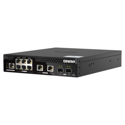 QNAP QSW-M2106PR-2S2T Netzwerk-Switch Managed L2 10G Ethernet (100/1000/10000) Power over Ethernet (PoE) 1U Schwarz