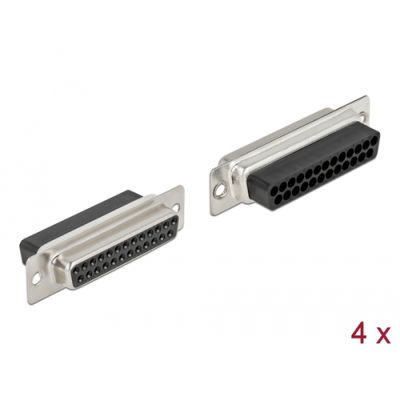 DeLOCK 66721 Drahtverbinder D-Sub 25 pin Schwarz, Silber