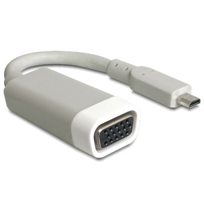 DeLOCK 65470 Videokabel-Adapter 0,15 m microHDMI VGA Weiß