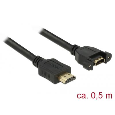 DeLOCK 85463 HDMI-Kabel 0,5 m HDMI Typ A (Standard) Schwarz