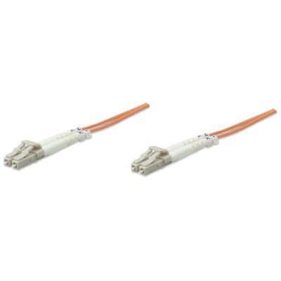 Intellinet Glasfaser LWL-Anschlusskabel, Duplex, Multimode, LC/LC, 50/125 µm, OM2, 1 m, orange
