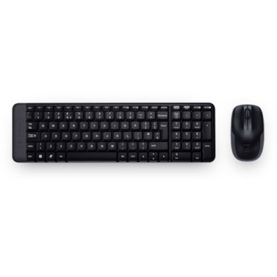 Logitech Wireless Combo MK220 Tastatur Maus enthalten USB Portuguesisch Schwarz