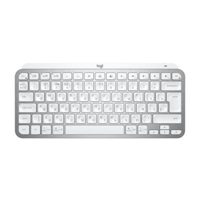 Logitech MX Keys Mini Tastatur RF Wireless + Bluetooth QWERTY Russisch Grau