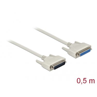 DeLOCK 86907 Serien-Kabel Beige 0,5 m D-Sub 25 Pin