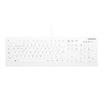 CHERRY AK-C8112 Tastatur USB QWERTY Spanisch Weiß