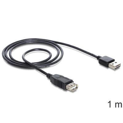 DeLOCK EASY-USB 2.0-A - USB 2.0-A, 1m USB Kabel USB A Schwarz
