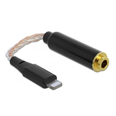 DeLOCK 66303 Handykabel Schwarz, Gold, Transparent 0,115 m Lightning