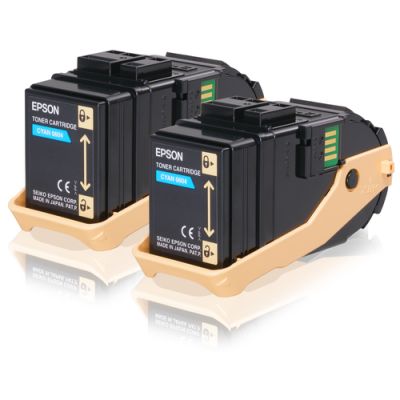 Epson Tonerkassetten-Doppelpack Cyan 7.5k x 2