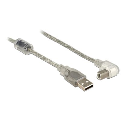 DeLOCK 84811 USB Kabel 0,5 m USB 2.0 USB A USB B Silber, Transparent
