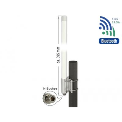 DeLOCK 12632 Netzwerk-Antenne Omnidirektionale Antenne N-Typ 8 dBi