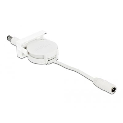 DeLOCK 81377 Stromkabel Weiß 0,62 m 5.5 x 2.1 mm