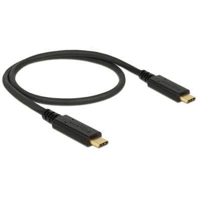 DeLOCK 85529 USB Kabel 0,5 m USB 3.2 Gen 2 (3.1 Gen 2) USB C Schwarz