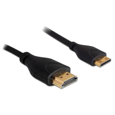 DeLOCK 1m HDMI/HDMI HDMI-Kabel HDMI Typ A (Standard) HDMI Type C (Mini) Schwarz
