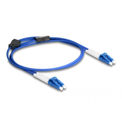 DeLOCK 87919 Glasfaserkabel 1 m LC OS2 Blau
