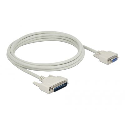 DeLOCK 85525 Serien-Kabel Beige 3 m D-Sub 25 Pin D-Sub 9 Pin