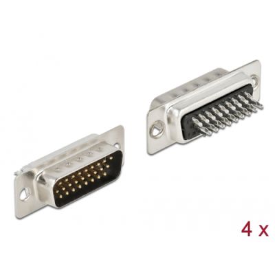 DeLOCK 66706 Drahtverbinder D-Sub HD 26 pin Schwarz, Silber