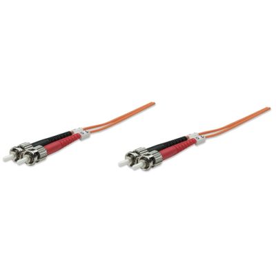 Intellinet Glasfaser LWL-Anschlusskabel, Duplex, Multimode, ST/ST, 50/125 µm, OM2, 3 m, orange
