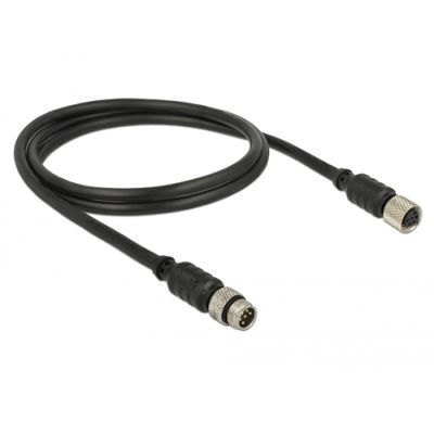 Navilock 62971 Serien-Kabel Schwarz 1 m M8