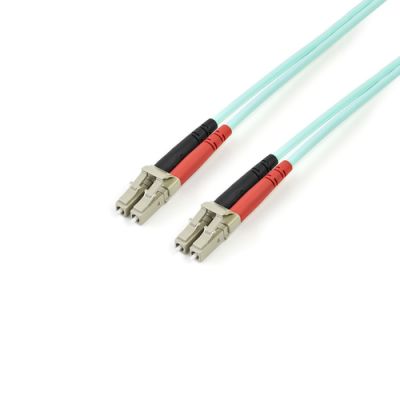 StarTech.com 5 m OM3 LWL Patchkabel - Zipcord Multimode-Glasfaserkabel LC/UPC auf LC/UPC - Vollduplex 50/125µm SFP/Optisches Kabel - 100G Optical Lichtleiterkabel - LSZH Lichtwellenleiter - LOMMF/VCSEL, <0.3dB IL