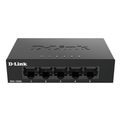 D-Link DGS-105GL/E Netzwerk-Switch Unmanaged Gigabit Ethernet (10/100/1000) Schwarz