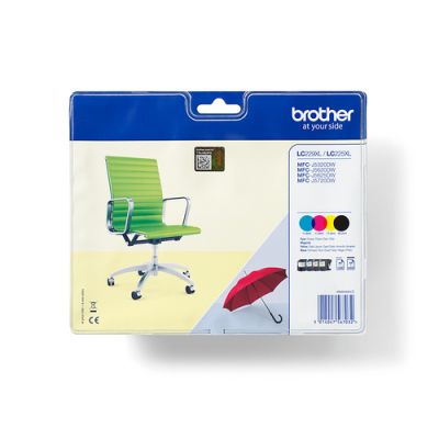Brother LC229XLVALBPDR Druckerpatrone 4 Stück(e) Original Schwarz, Cyan, Magenta, Gelb