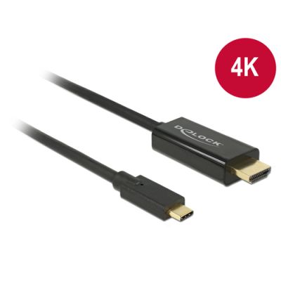 DeLOCK 85258 Videokabel-Adapter 1 m USB Typ-C HDMI Schwarz