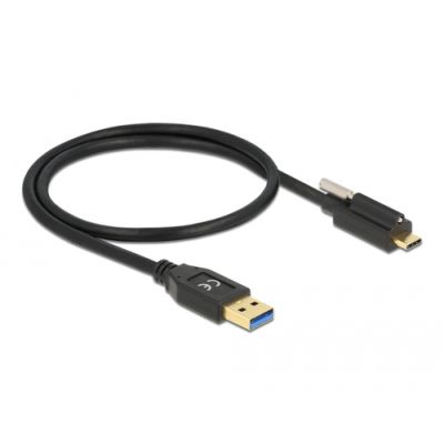 DeLOCK 84025 USB Kabel 0,5 m USB 3.2 Gen 2 (3.1 Gen 2) USB 3.2 Gen 2 type-A USB C Schwarz