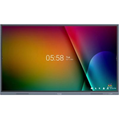 Viewsonic VS IFP 75 40 point 400 NIT Interaktiver Flachbildschirm 190,5 cm (75") LCD 350 cd/m² 4K Ultra HD Grau Touchscreen Eingebauter Prozessor Android 11