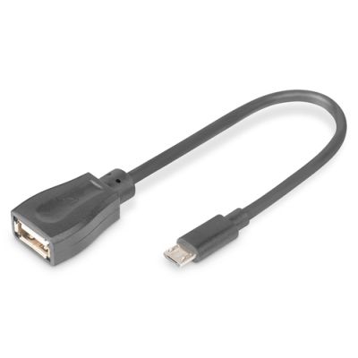 Digitus USB-Adapterkabel, OTG, Typ micro B - USB A