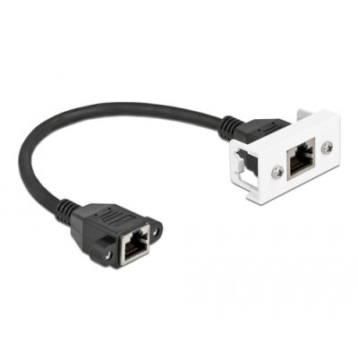DeLOCK 87126 Netzwerkkabel Schwarz 0,25 m Cat6a S/FTP (S-STP)