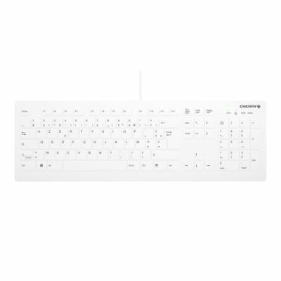 CHERRY AK-C8112 Tastatur USB AZERTY Französisch Weiß